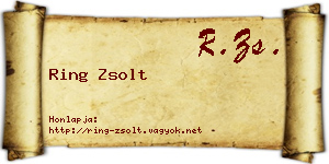 Ring Zsolt névjegykártya